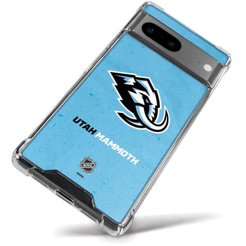 NHL Utah Mammoth Distressed Blue Google Pixel 8 Clear Case